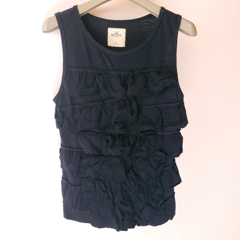 Hollister Ruffle Frilly Sleeveless Tank Top